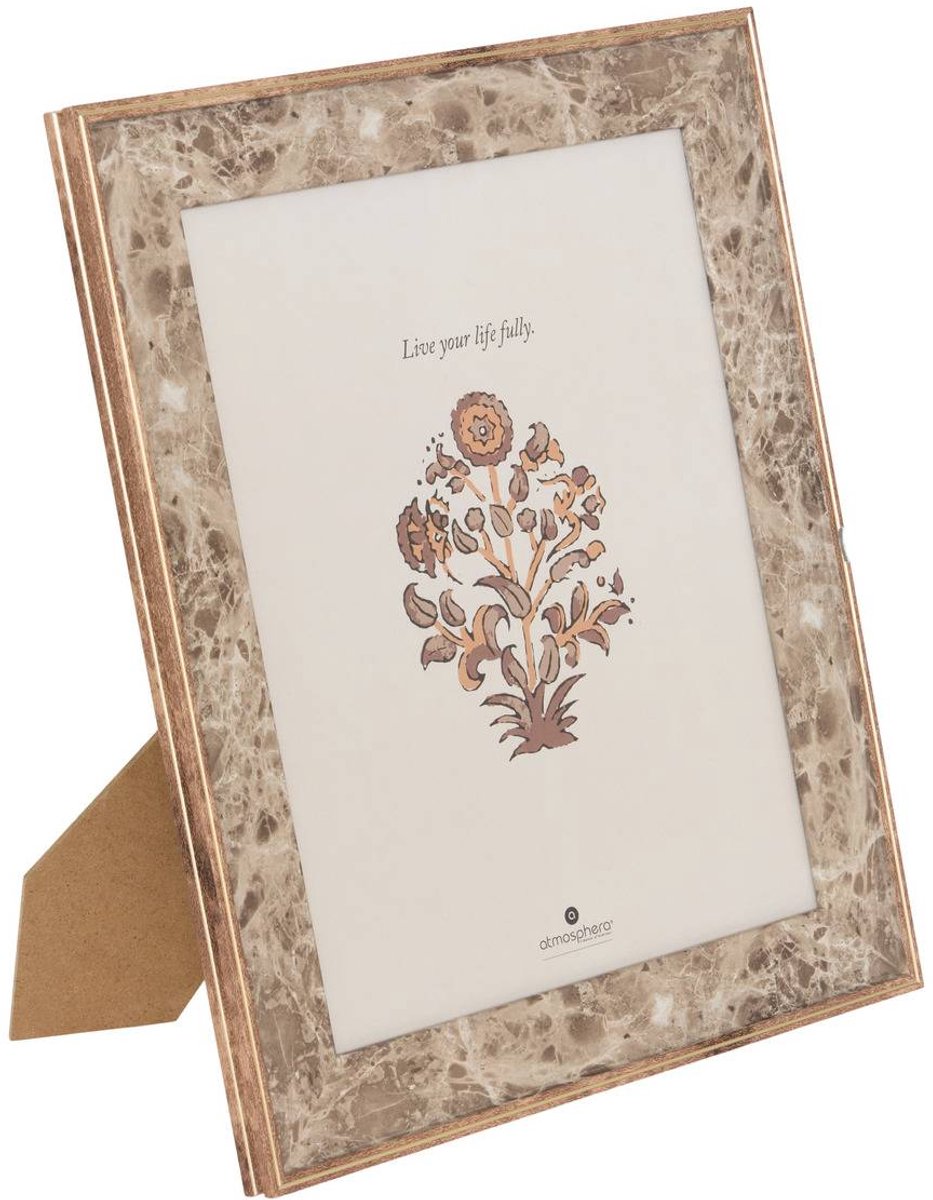 Atmosphera Créateur d'intérieur® Rechthoekige fotolijst Mable, 20 x 25 cm, bruin Marron