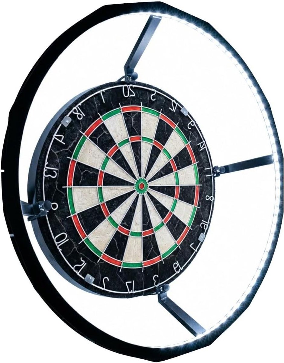 Dartbord Verlichting - LED Ring - Verbeterde Spelervaring - Schaduwvrij Licht - 30 cm - Zwart
