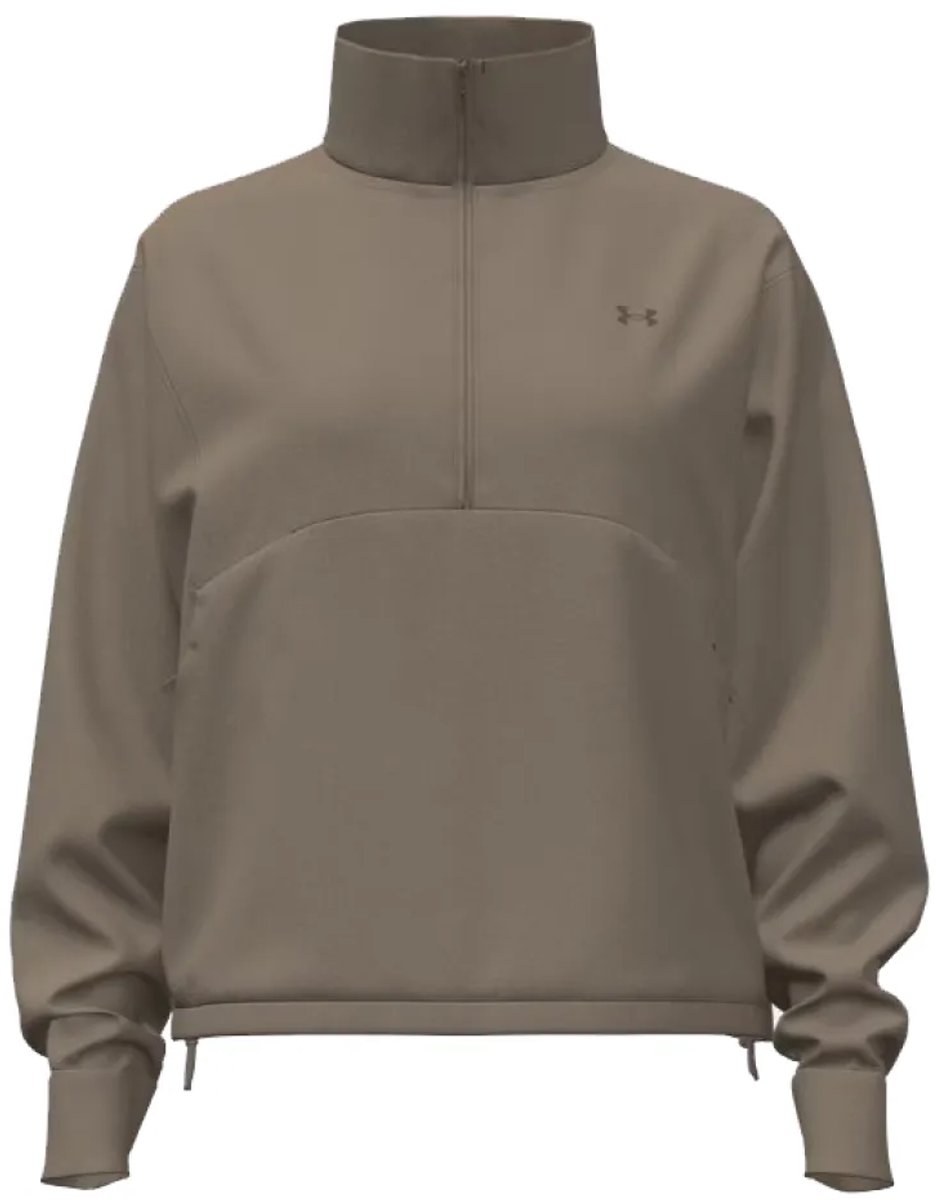Under Armour Unstoppable Fleece Sweatshirt Met Halve Rits Bruin S Vrouw