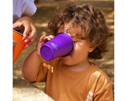 Huniox® Roestvrij stalen campingmok 350 ml - campingglazen - beker bont - outdoor servies - ShopVlot