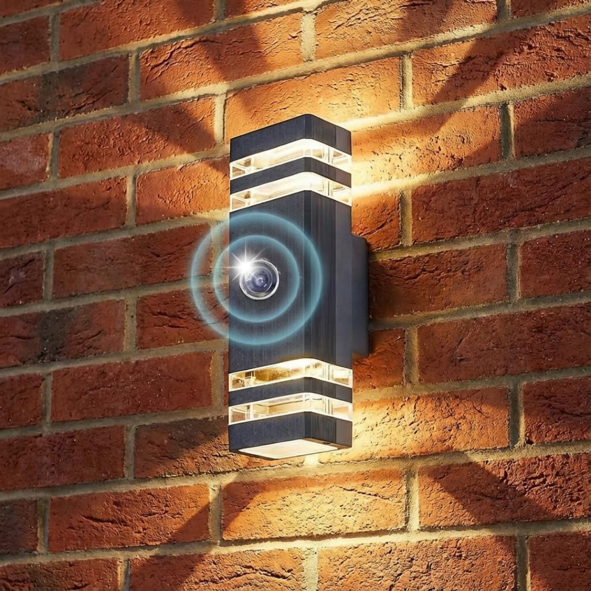 SP® Buitenlamp met Bewegingssensor - Wandlamp met Sensor Voor Buiten - Solar Buitenlamp Oplaadbaar - Grijs - 12cm x 12cm x 33cm
