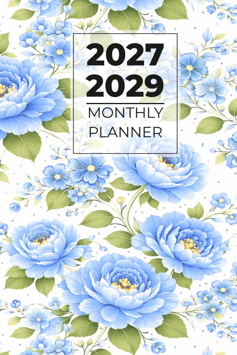 Monthly Planner 2027 2029: 3-Years from January 2027 to December 2029 - 6" x 9" In - Floral Cover - ShopVlot