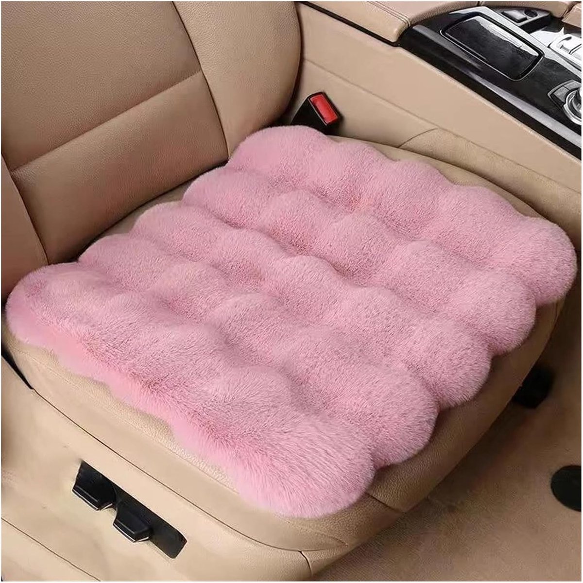 Autostoelbeschermers - Beschermkussens - Winter Autostoelkussens - Antislip Zitkussens - Geschikt voor Auto- en Bureaustoelen - 45*45cm - Roze