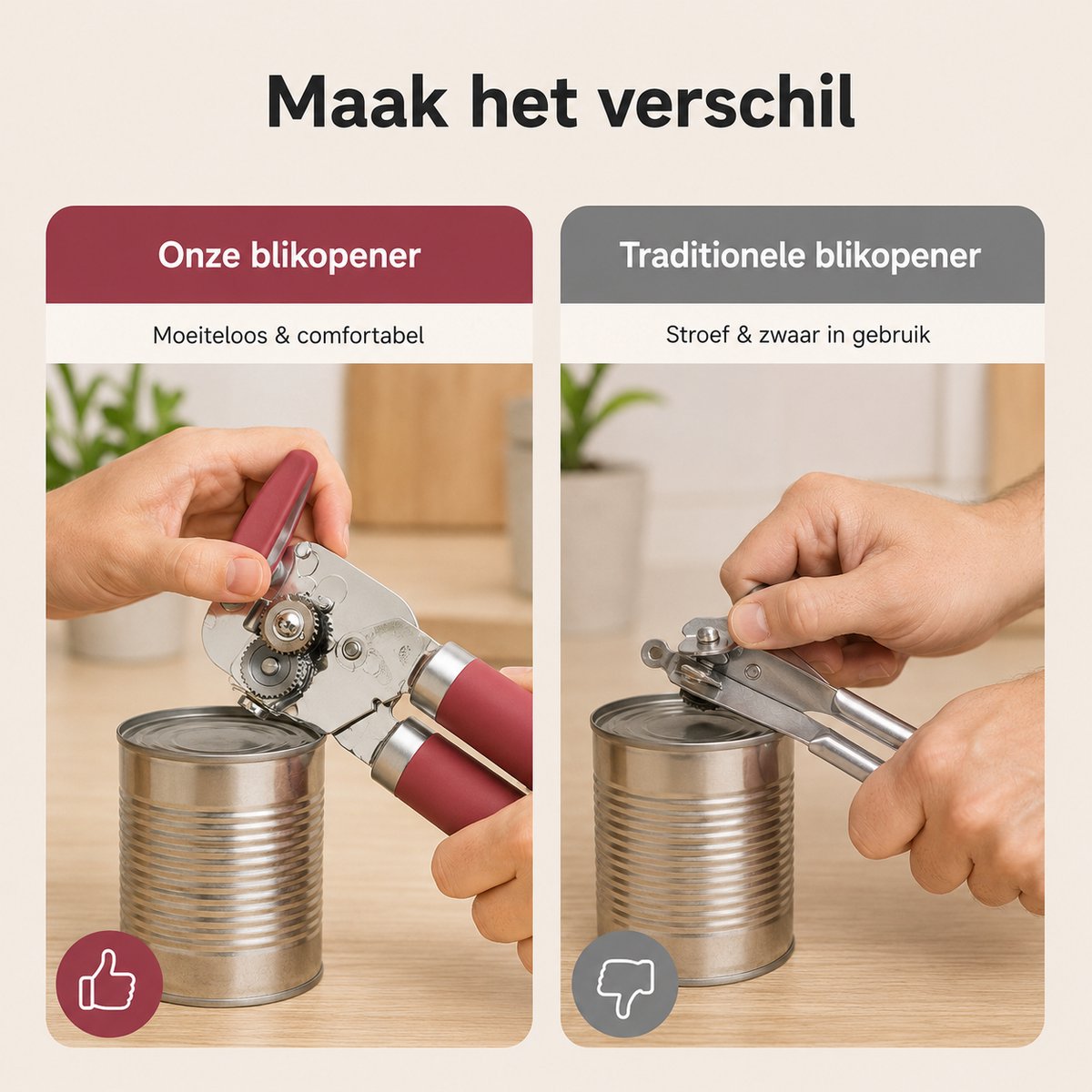BOTC Blikopener - Met krachtige magneet - Veilig - Opent zonder scherpe randen - RVS - Silicone - Rood — cadeau in Cadeau-ideeën - foto 5