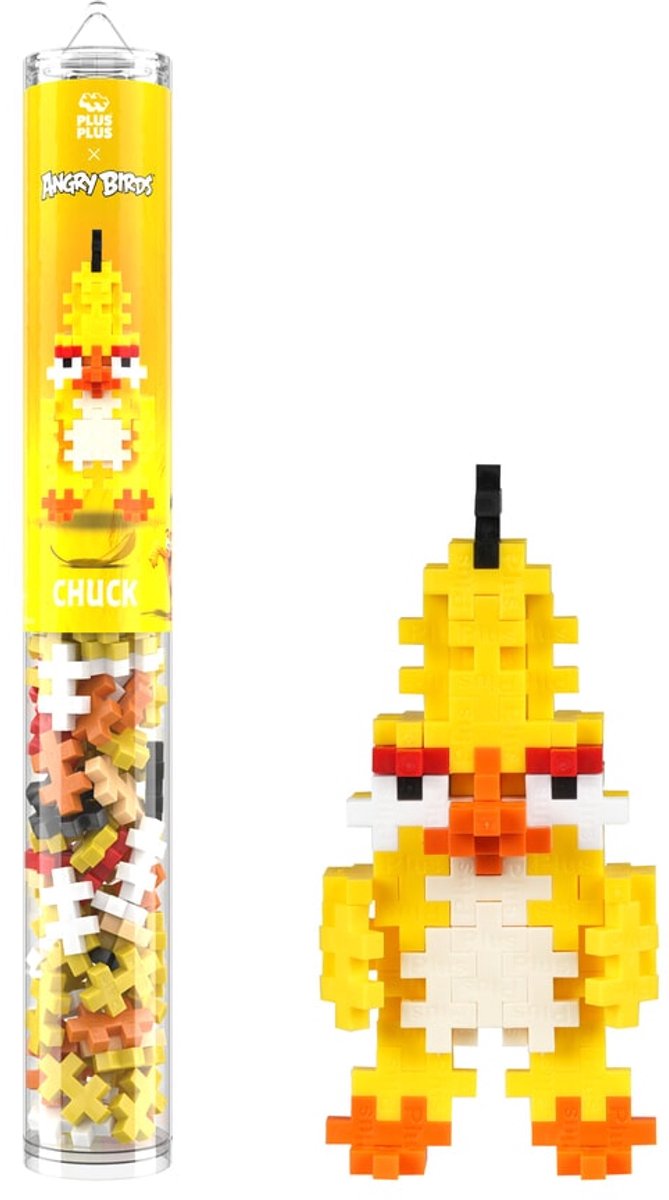 Plus-Plus angry birds chuck 110 delige bouwset - 4429 - bouwspeelgoed - constructiespeelgoed - set met bouwstenen - vanaf 5 jaar