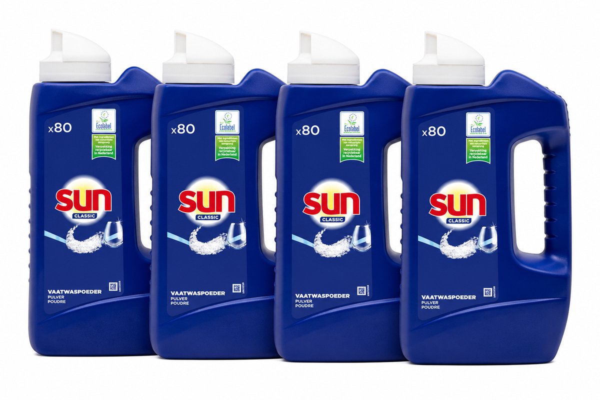 Sun Vaatwaspoeder Normaal 1,39 kg 80 wasbeurten - Voordeelverpakking - 4 stuks