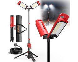 SYLSTAR 12000LM Dual Power LED Work Light with Tripod,5200mAh Rechargeable - ShopVlot