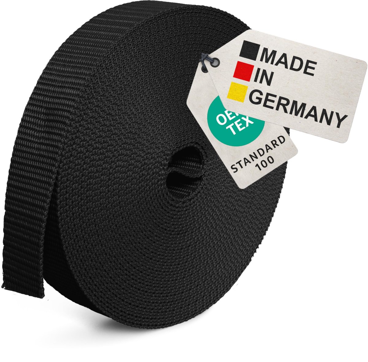 BAUHELD® 10m universele riemband 30mm [Made in Germany] - geweven montageband van polypropyleen - ShopVlot