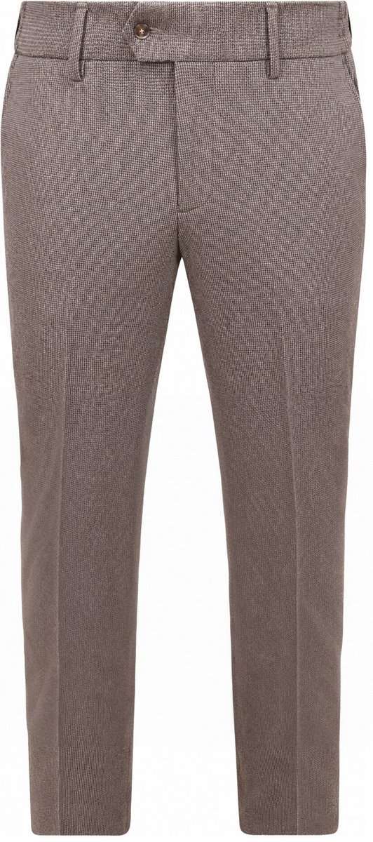 Suitable Aiden Pantalon Houndstooth Tabacco - Maat 46 - Heren