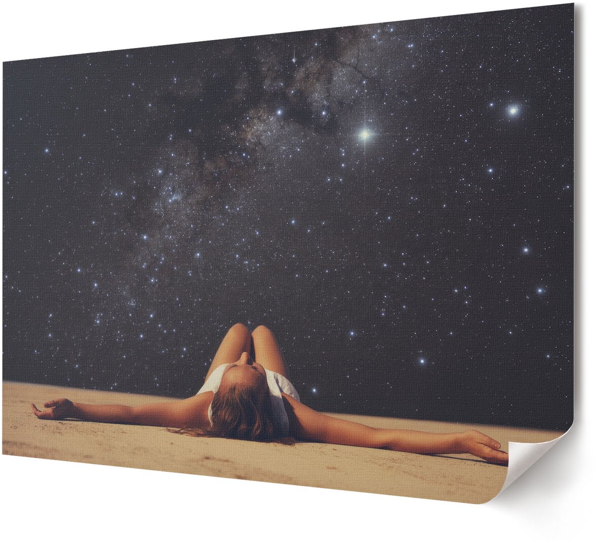 Coloray Polycanvas Wandposter - Vintage Verlichting, Fotografie - A4 - Zwart Wanddecoratie - Rechthoek - Interieurdecoratie - Woonkamer, Slaapkamer, Kantoor - Modern