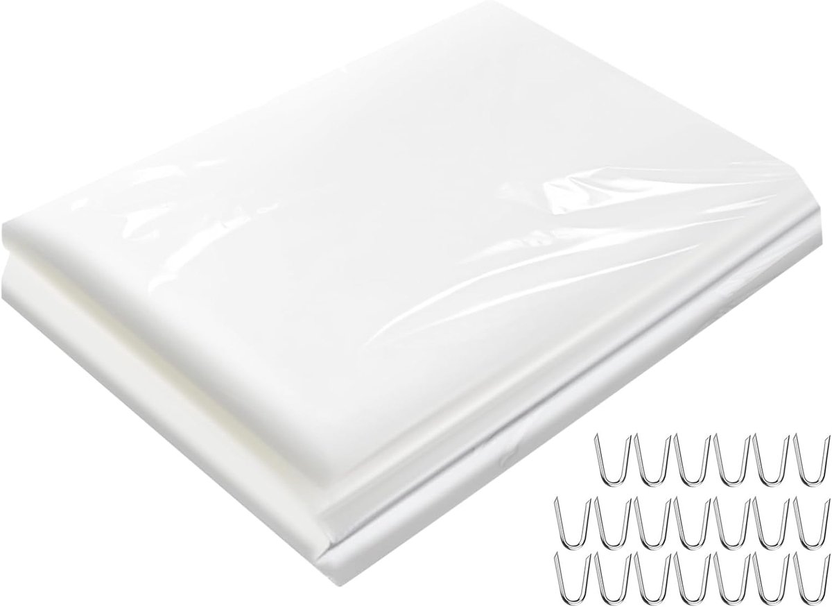 TAIXING 2 m x 6 m broeikasfolie, 40Mu extra dikke broeikasfolie, scheurvast en waterdicht polyethyleenfolie - ShopVlot