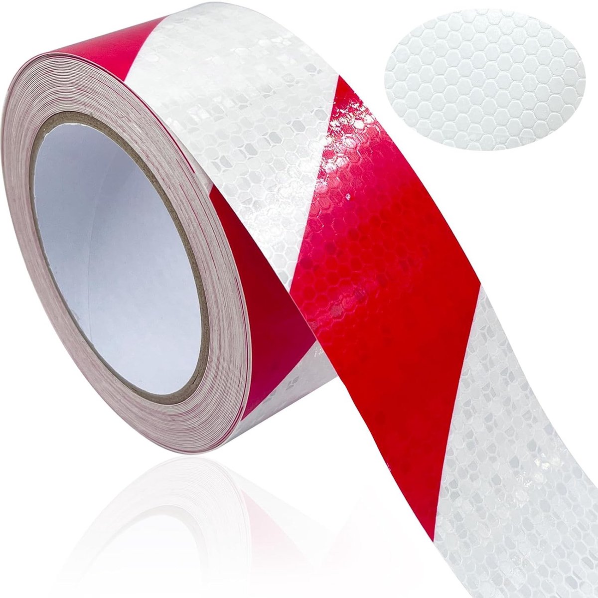 Reflecterende Tape 5cm x 12m, Zelfklevende Reflecterende Stickers voor Veiligheid, Waarschuwingsfilm en Reflecterende Plakband