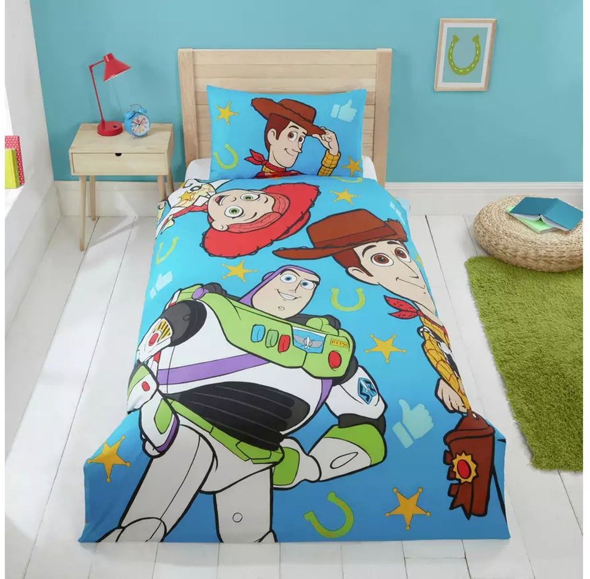 Disney Toy Story 5 dekbedovertrek - Eenpersoons 140x200 cm. - Dekbed - Blauw