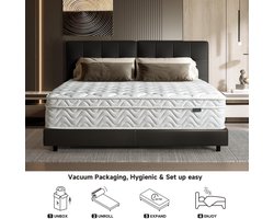 Z-hom Matras, 120 x 200 x 26 cm, pocketveringmatras, gemiddelde hardheid, stevig comfort, perfecte ondersteuning - ShopVlot
