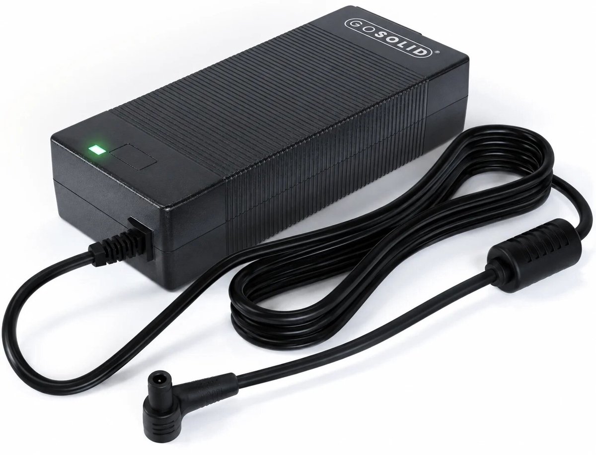 GO SOLID! Oplader 54.6V geschikt voor Ninebot by Segway Zt3 Pro/Gt3/F3/F3 Pro/G3 Elektrische step 48V accu