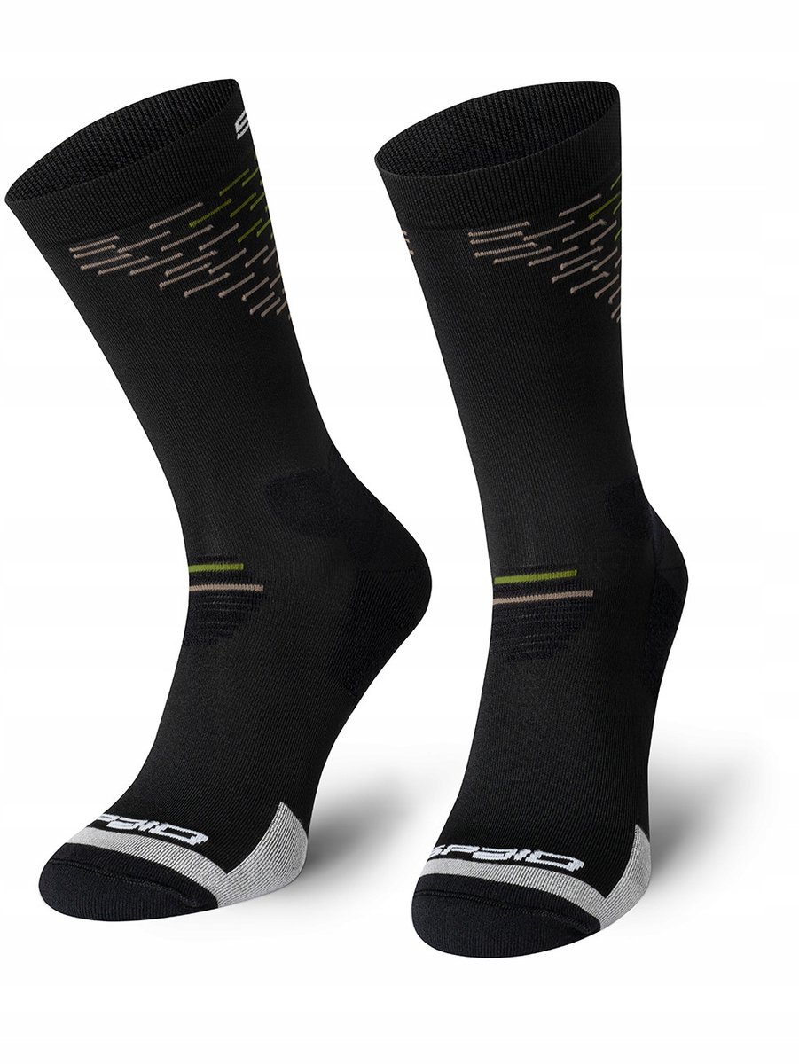 SPAIO Merino Wandelsokken Zwart Groen Maat 41-43