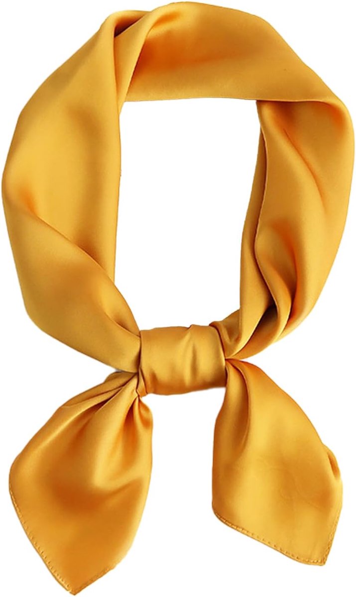 Zijdeachtige Sjaal 70x70 cm - Effen Kleur - Vierkante Bandana Dames
