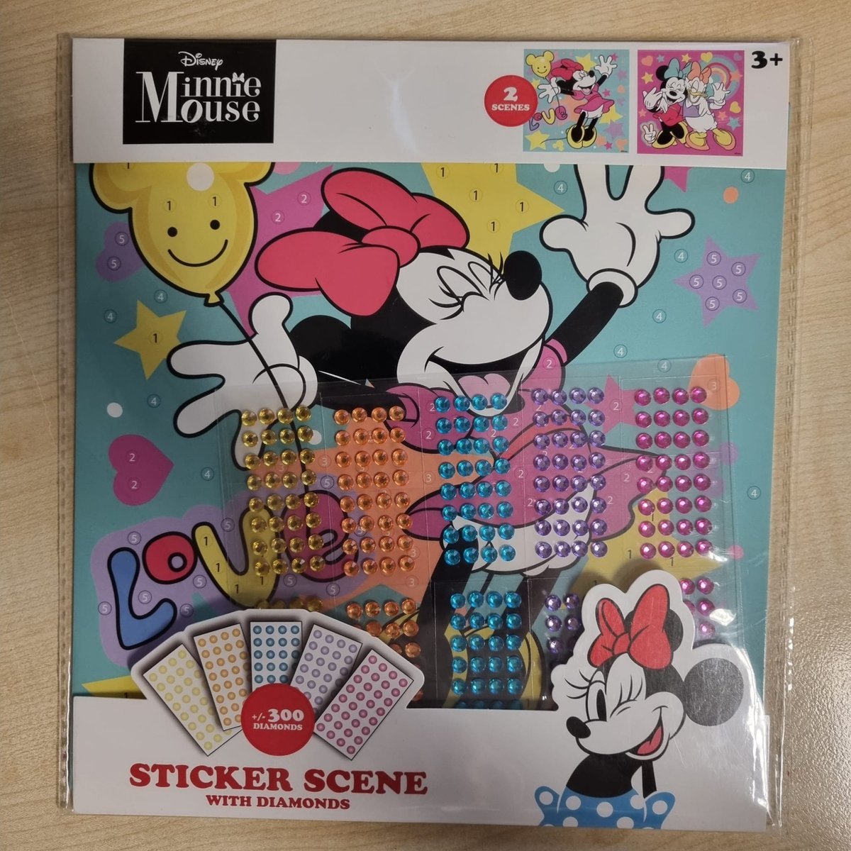 Stickers met diamantmotief - Minnie mouse - Katrien - 300 stuks diamantjes