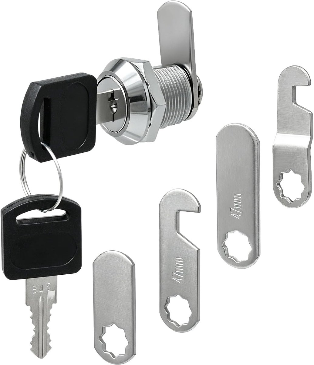 Brievenbusslot - Zilver - 16 mm - Zinklegering met Roestvrijstalen Dop - Voor Diverse Toepassingen