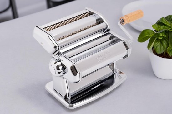 Pastamachine Handmatig - Verse Pasta Maker - Ambachtelijke Pasta Maken - 6 Dikte Instellingen - 150 mm Breed - Chroom — afbeelding 5