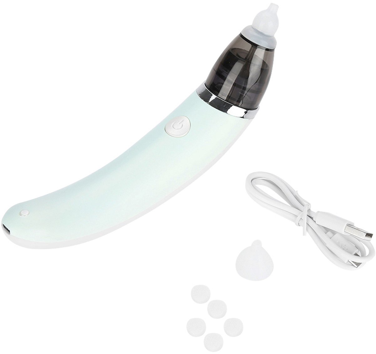 Neusreiniger Baby - Baby neusreiniger elektrisch - Neusdouche elektrisch - Neusreiniger - Snoetenpoetser - Neuszuiger - Neuspeer - Aspirator - Snotzuiger - Grote batterij - USB - ABS, siliconen - 60KPa