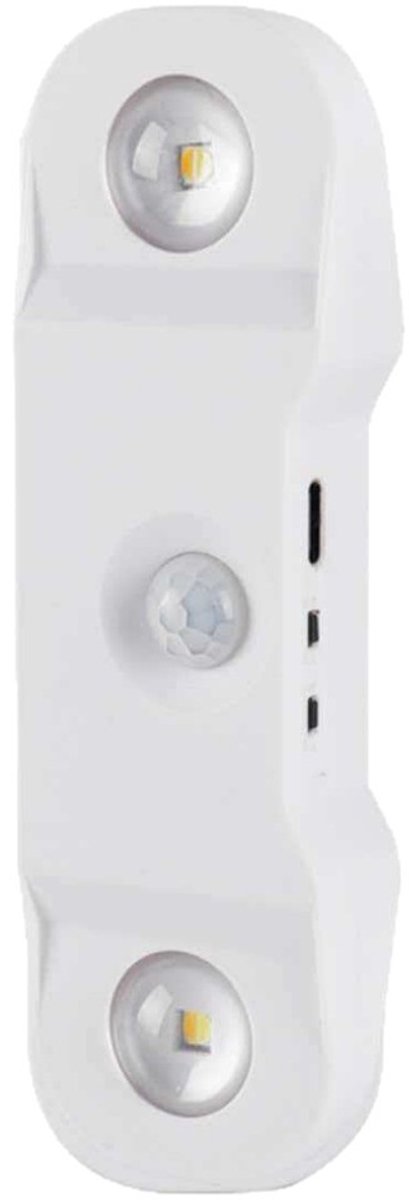 LED Wandlamp Met Bewegingssensor - 3 Kleuren Dimbaar - Oplaadbare - Magnetische Draadloze Nachtlamp - Plakbare Spotlamp Voor Kast, Trap, Slaapkamer, Hal Zonder Boren - wit