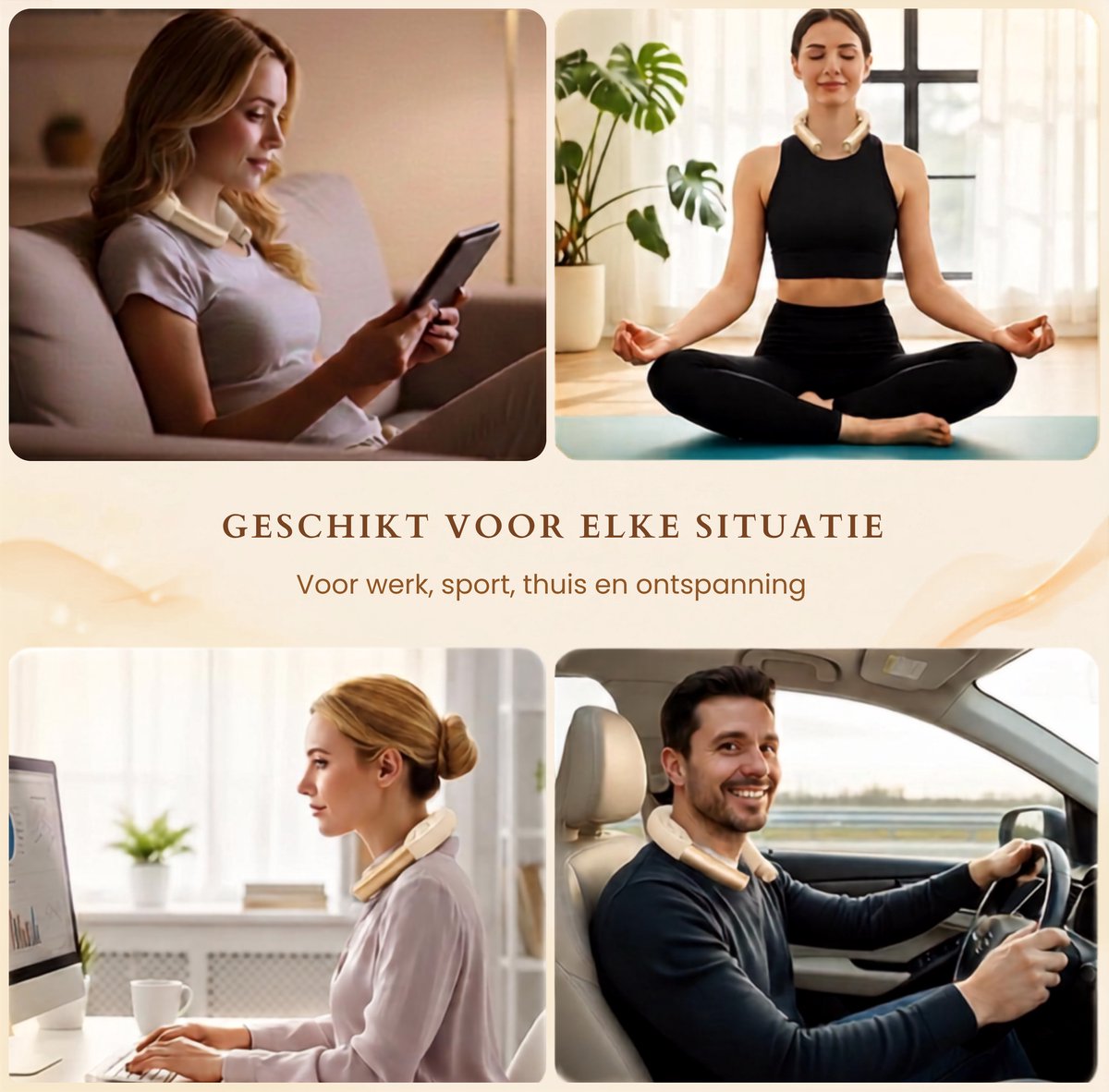 Nekmassage Apparaat Draadloos met Warmte - Shiatsu Massagekussen Rug - Massage voor Nek en Schouder - Rugmassage Apparaten Elektrisch - Massageapparaat Massagetoestel - Neck Back Massager — cadeau in Verzorging - foto 5
