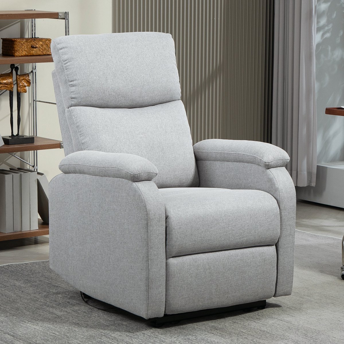 MODFU - Relaxfauteuil - Handmatig Verstelbaar - Grijs - Stof - 150 Kg