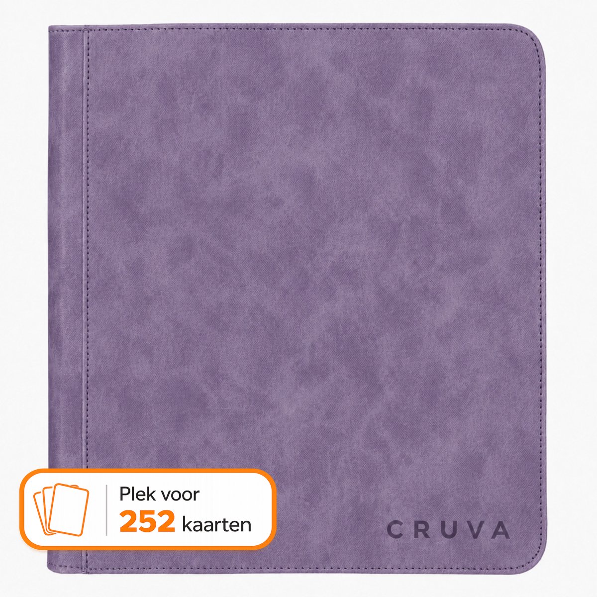 Cruva TCG Toploader Binder Paars – Geschikt voor 252 Kaarten met Toploader – 9 Pocket Binder met Rits – Geschikt voor Pokémon, Yu-Gi-Oh!, Magic - Toploader Verzamelmap - Kaarten Verzamelmap - Map voor Kaarten