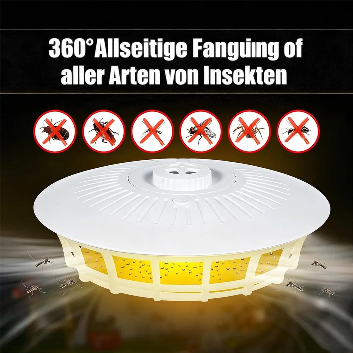 Deze elektrische vlooienval geschikt voor ledverlichting kan zowel binnen als buiten worden gebruikt. Hij heeft vier lichtstanden en wordt geleverd geschikt voor 10 kleefpads om vlooien, muggen en motten effectief te vangen.