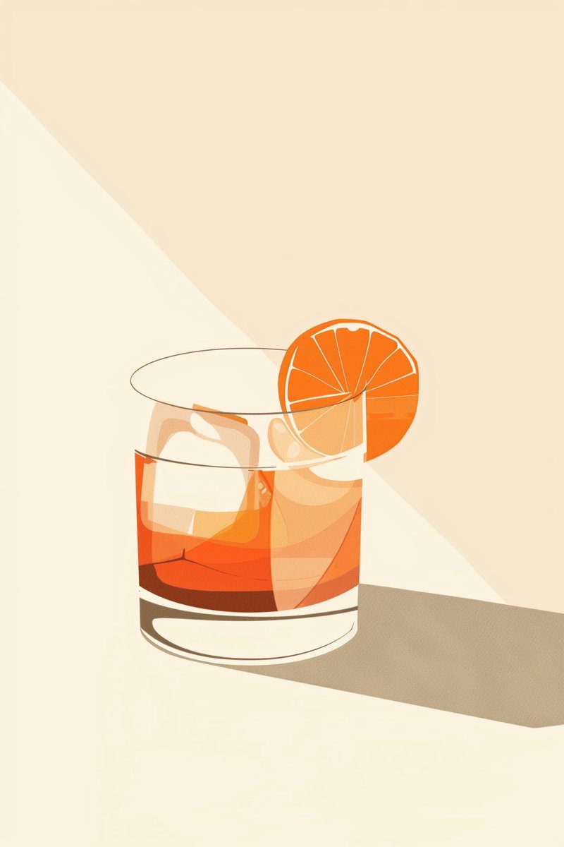 Negroni Poster - Cocktail - Drank - Unieke - Stijlvolle - Bar - posters - formaat 70x100cm - Wanddecoratie - L3240LVD