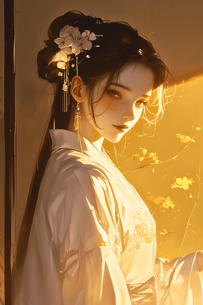 Gouden Kimono Poster - Gouden - Kimono - Mode - Stijlvolle - Luxe - posters - formaat 30x40cm - Wanddecoratie - XS2415MT