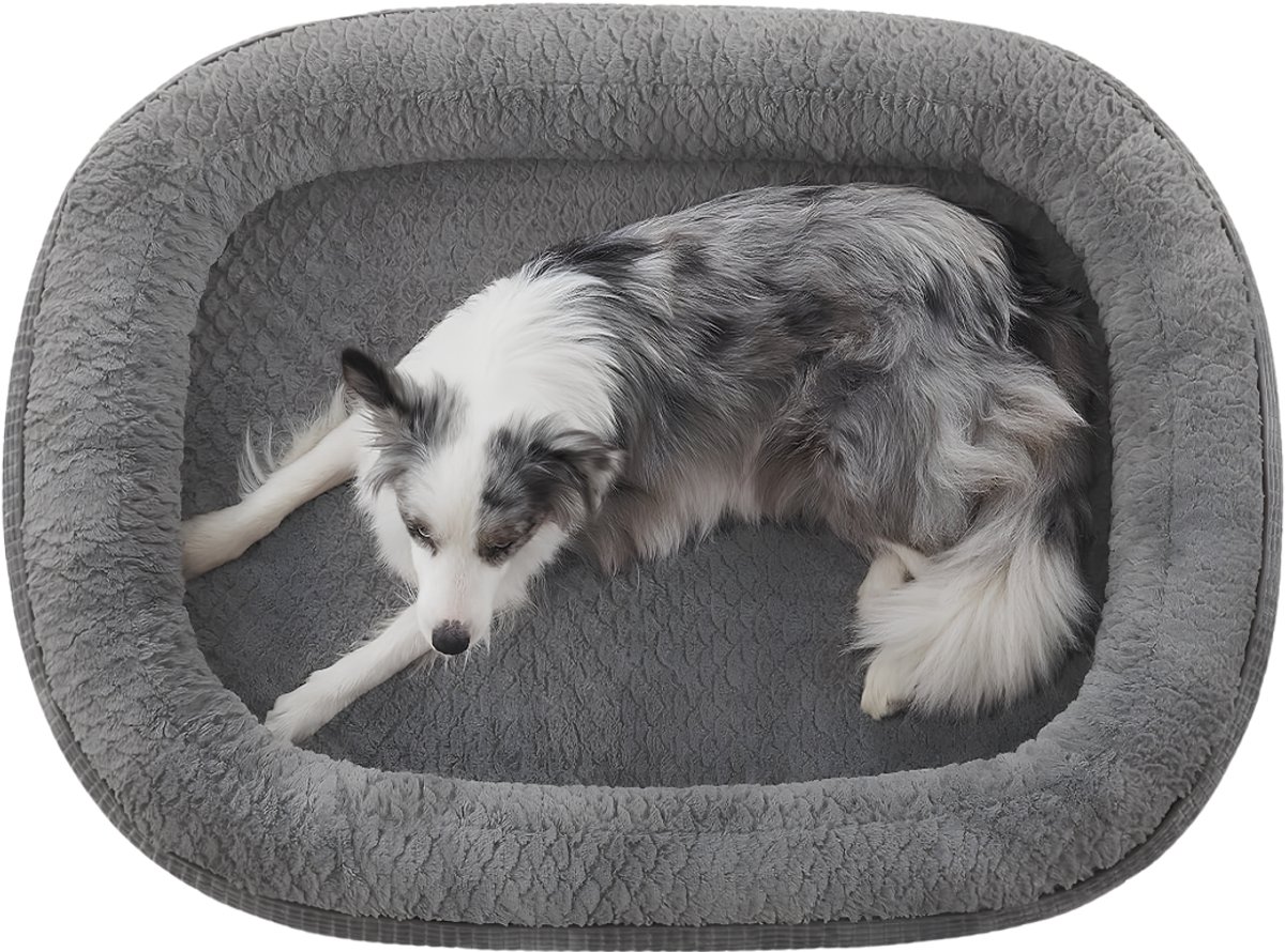 NIVA® Hondenbed - 34kg - Hondenmand - Hondensofa - Grijs - 102cm x70cm x 10cm