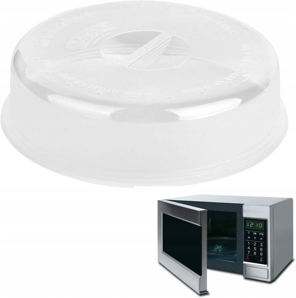 Magnetron Splatter Ventilated Cover - Magnetron Cover voor levensmiddelen BPA-vrij, Magnetron Plate Cover Guard Deksel met handvat, verstelbare Stoomdeksels - 26 cm plaat