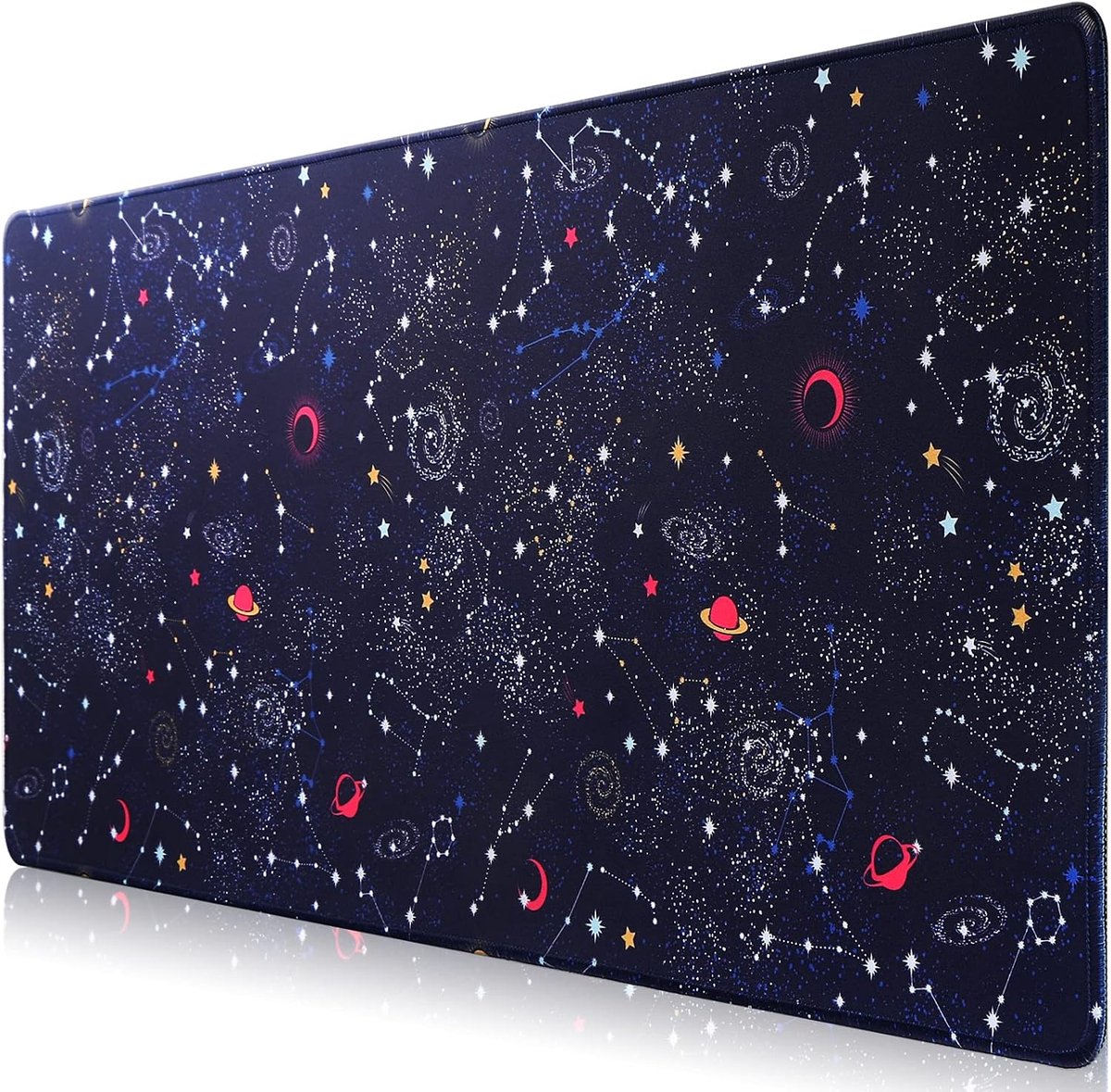 Muismat, grote muismat afmetingen 70 x 30 cm dikte 3 mm, premium gestructureerde antislip en waterdichte computermuismat met genaaide randen voor gaming/kantoor/home 70 x 30 ingzuo