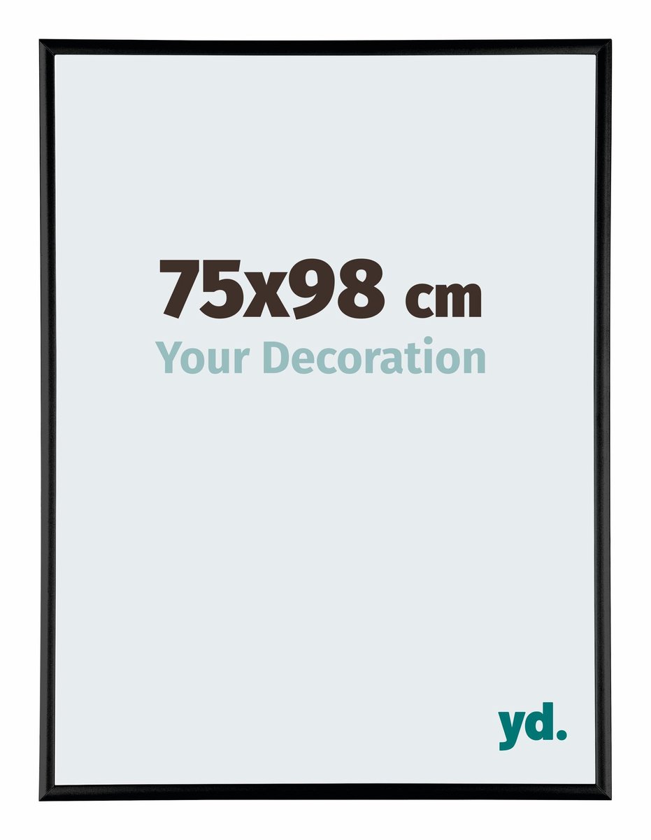 yd. Your Decoration - Fotolijst 75x98 cm - Aluminium - Zwart Hoogglans - Kent