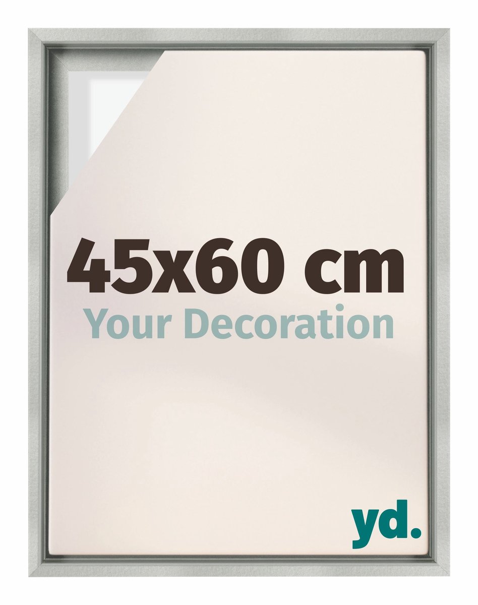 yd. yd, Baklijst 45x60 cm Zilver Mat - Lijst voor Canvasdoek - MDF Lyon
