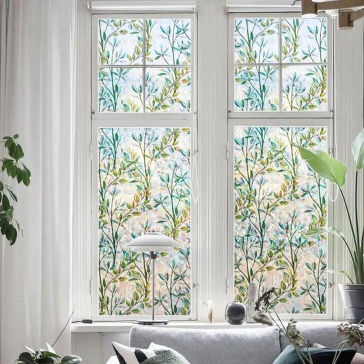 Privacy Raamfolie 60 x 200 cm - Glasfolie - Elektrostatische Hechting - Warmte isolatie, Zonwering, UV-bestendig - Geschikt Voor Glazen Deur