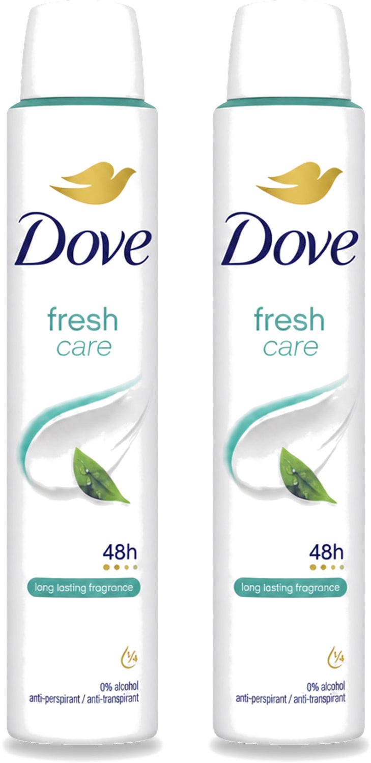 2 x Dove – Deodorant Spray – Fresh Care – 200 ml - Voordeelverpakking - 2 stuks