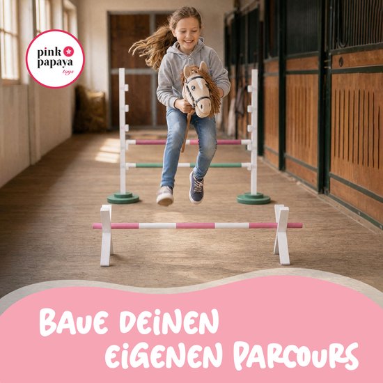 Pink Papaya hobbelpaard cavaletti - Hindernissen voor hobbelpaarden, hobbelpaardaccessoires — afbeelding 3