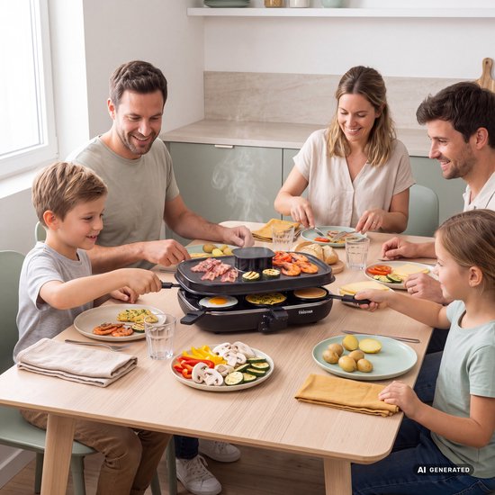 Tristar Raclette Clean Air - Gourmetstel - Met ingebouwde met Luchtfilter - 35 x 27,5 cm - 1100 W - 6 personen - RA-2765 — afbeelding 5