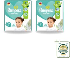 2 x Pampers – Luiers – Active Baby Dry Maat 7 – 30 Luiers - Wasstrips - Luiers Voor Baby - Droge Luiers - Comfortabele Luiers - Langdurige Droogheid - Huidbescherming