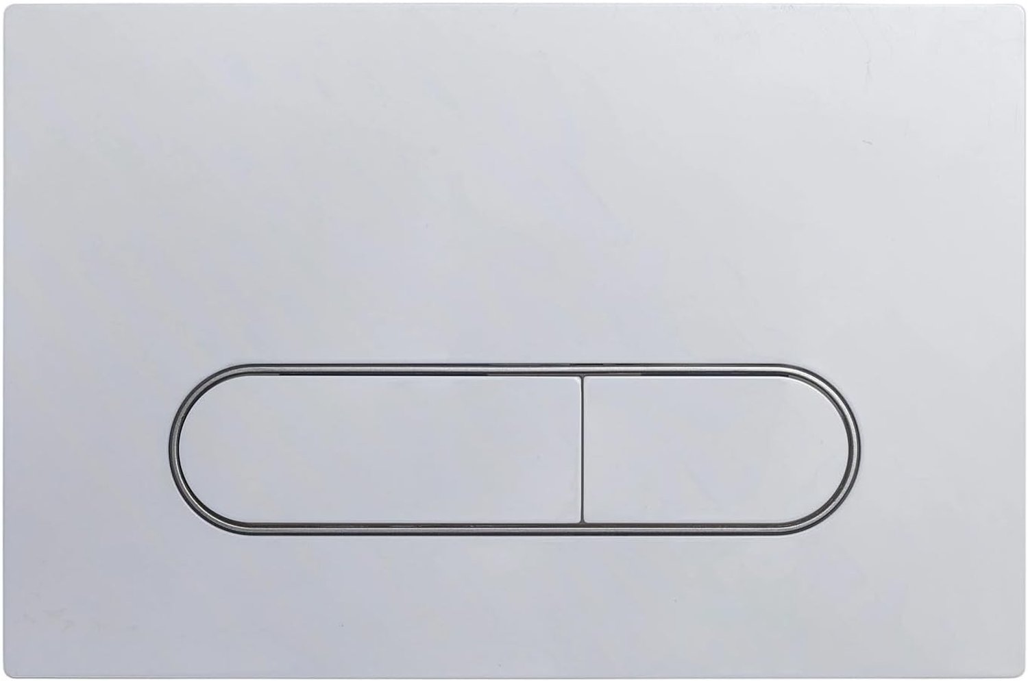 Dubbele spoelplaat voor toilet 245 x 164 mm met spoelknop en inbouwstrip, ideaal voor modern sanitair