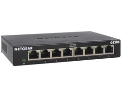 NETGEAR GS308 - Netwerk Switch - Unmanaged - 1 Gbps - 8 poorten