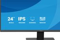 iiyama monitor van 24 inch met IPS, 1920x1080 resolutie, slanke rand en blauwlichtfilter.