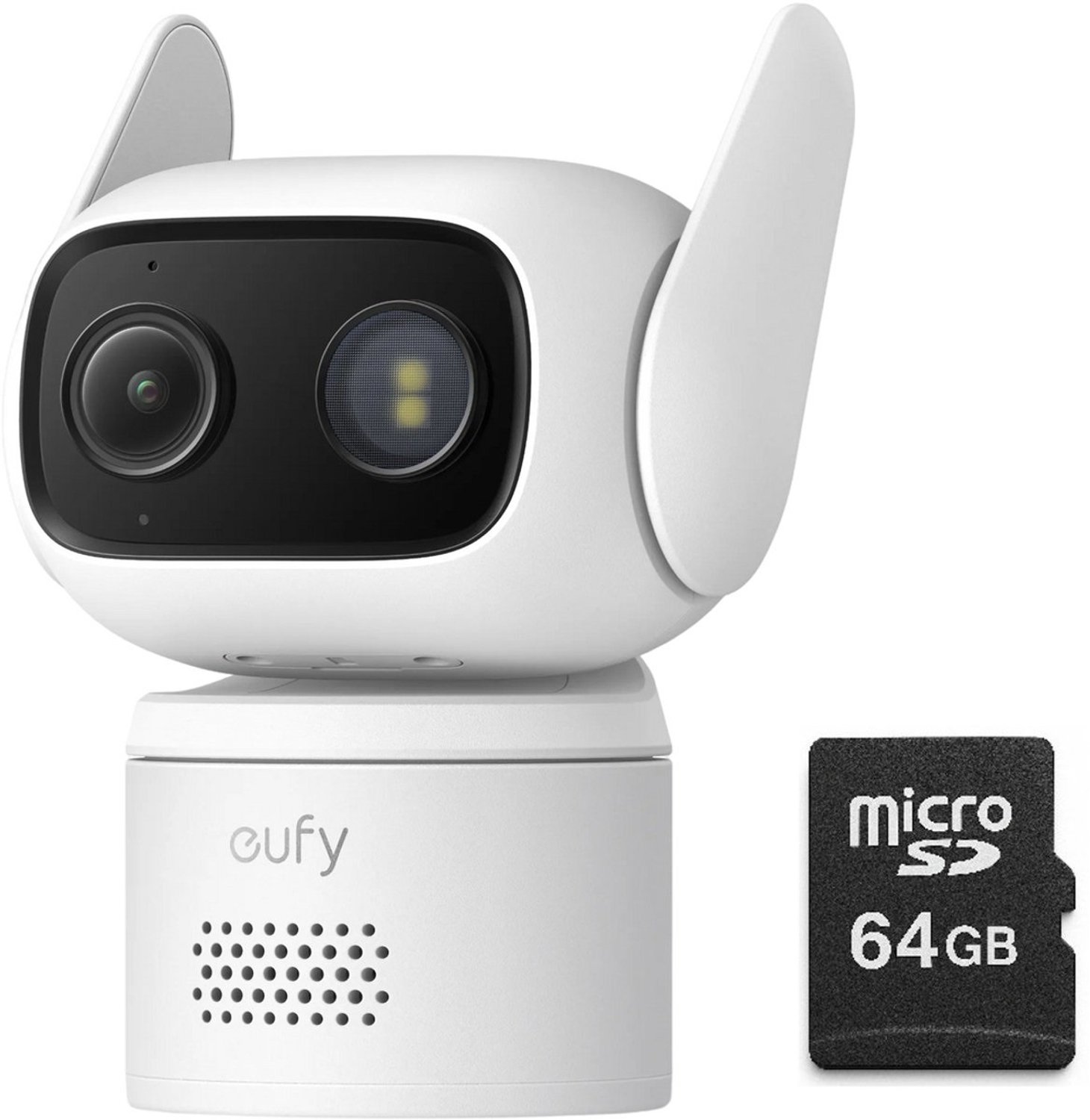 eufy Beveiliging Bedrade Cam C31 - Wit - Kantelbare Beveiligingscamera - Binnen en Buiten + 64GB SD card