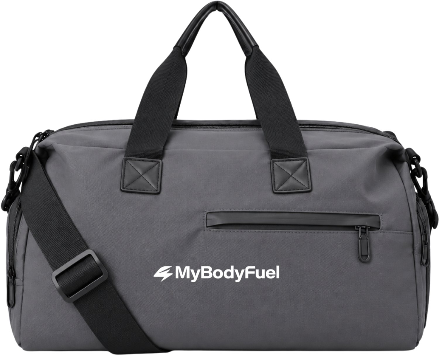 MyBodyFuel - Sporttas met Schoenenvak - Gymtas voor Dames & Heren - Grijs