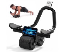 Nolad - Buikspiertrainer - Ab roller - Ab wheel - Buikspierwiel - Buiktrainer - Zwart