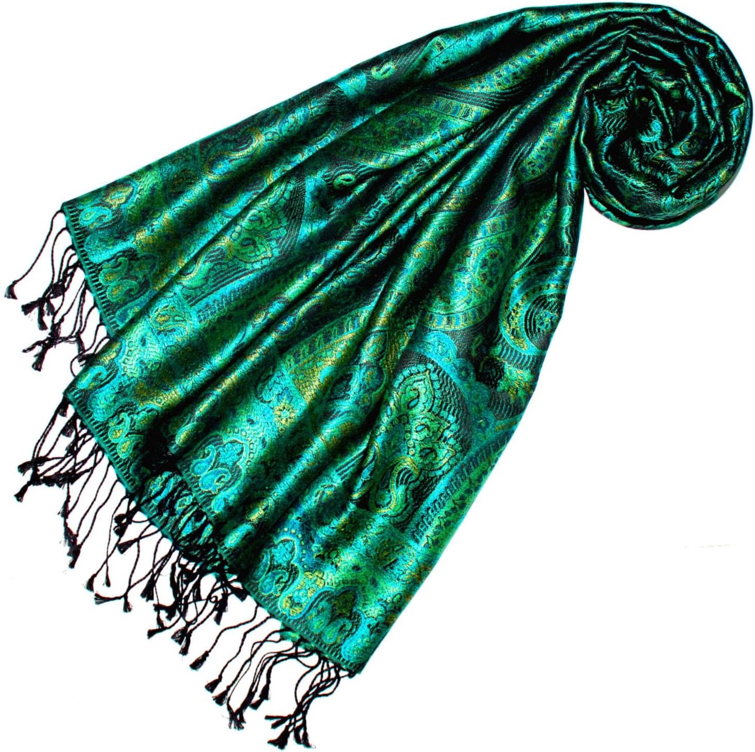 Lorenzo Cana Dames Sjaal 100% Zijde Jacquard Paisley 70x190cm
