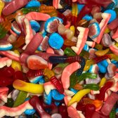 Candy Freaks Halal Halloween snoep mix 900 Gram - Griezel - Traktatie - Decoratie - Versiering - Snoepgoed
